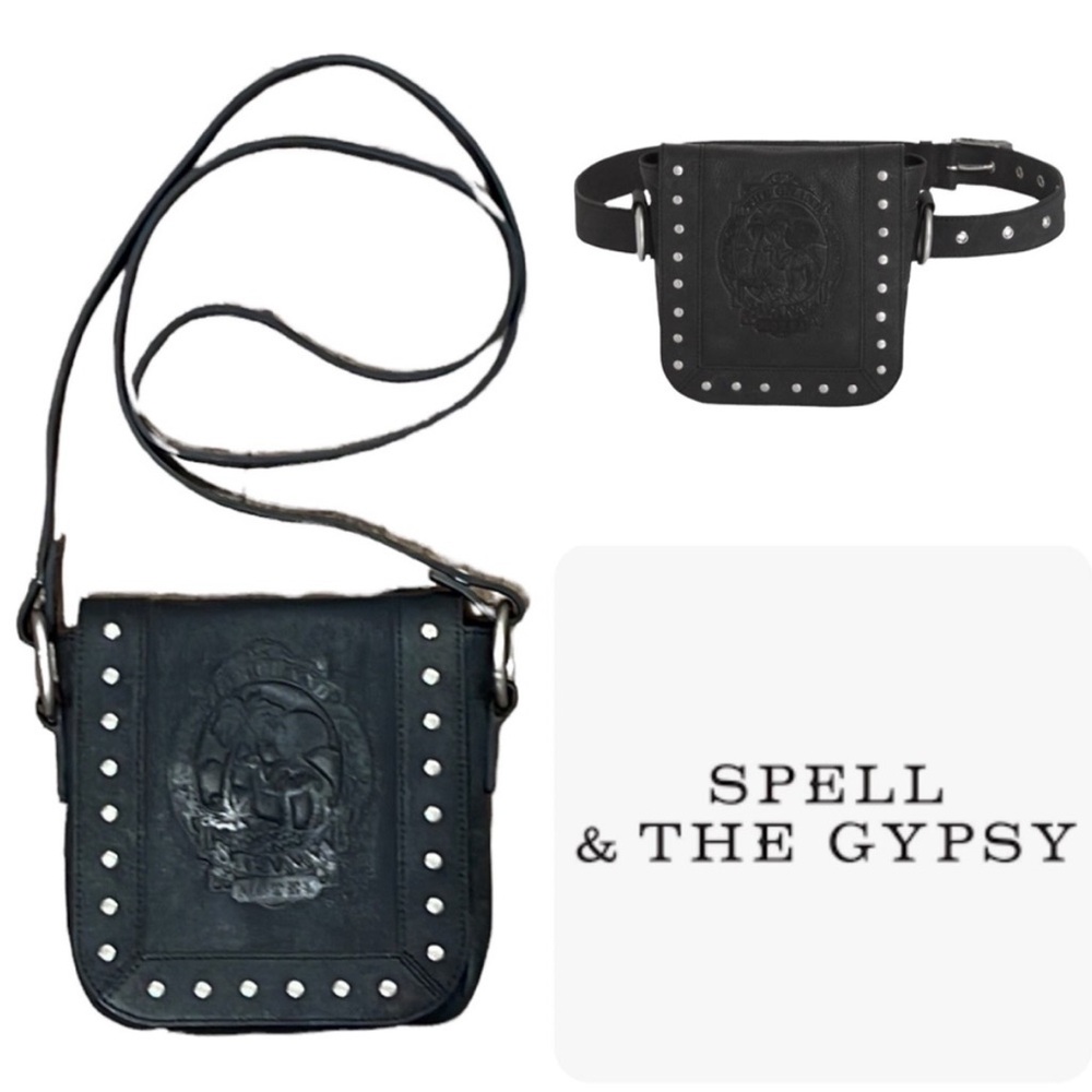 Spell leather bag with strap